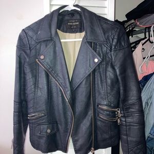 Black leather jacket